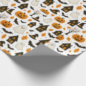Halloween Scary Pattern – Spooky & feestelijk Cadeaupapier (Hoek)