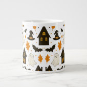 Halloween Scary Pattern – Spooky & feestelijk Grote Koffiekop (Voorkant)