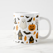 Halloween Scary Pattern – Spooky & feestelijk Grote Koffiekop (Rechts)