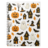 Halloween Scary Pattern – Spooky & feestelijk Notitieboek (Voorkant)