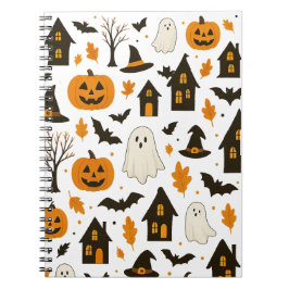 Halloween Scary Pattern – Spooky & feestelijk Notitieboek
