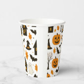 Halloween Scary Pattern – Spooky & feestelijk Papieren Bekers (Rechts)