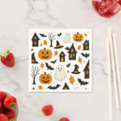 Halloween Scary Pattern – Spooky & feestelijk Servet (Insitu)