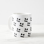 Halloween Scary Pumpkin Gezicht Koffiemok (Voorkant links)