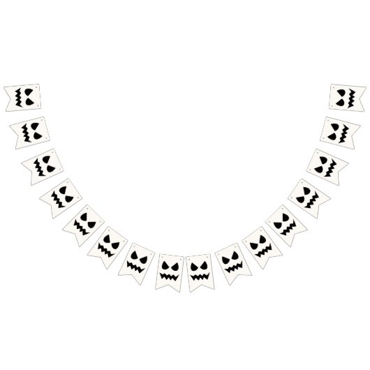 Halloween Scary Pumpkin Gezicht Vlaggetjes (Alle)