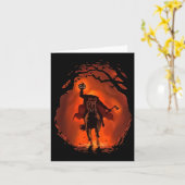 Halloween Scary Pumpkin Hoofdloze Ruiter Kaart (Gele Bloem)