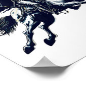 Halloween Scary Pumpkin Hoofdloze Ruiter Poster (Hoek)