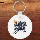 Halloween Scary Pumpkin Hoofdloze Ruiter Sleutelhanger (Voorkant)