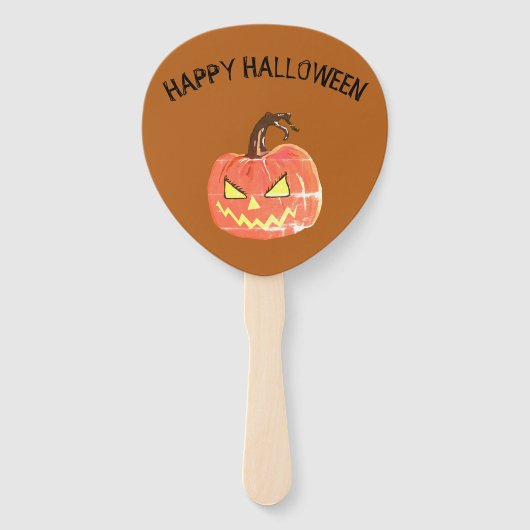 Halloween Scary Pumpkin Paddle Handwaaier (Achterkant)