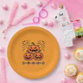 Halloween Scary Pumpkin Papieren Bordje (Feest)