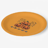 Halloween Scary Pumpkin Papieren Bordje (Gekanteld)