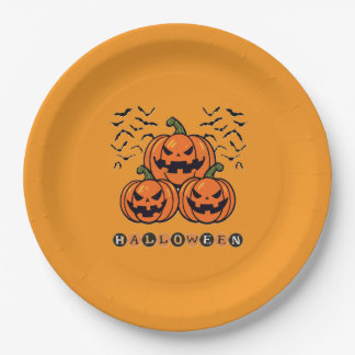 Halloween Scary Pumpkin Papieren Bordje