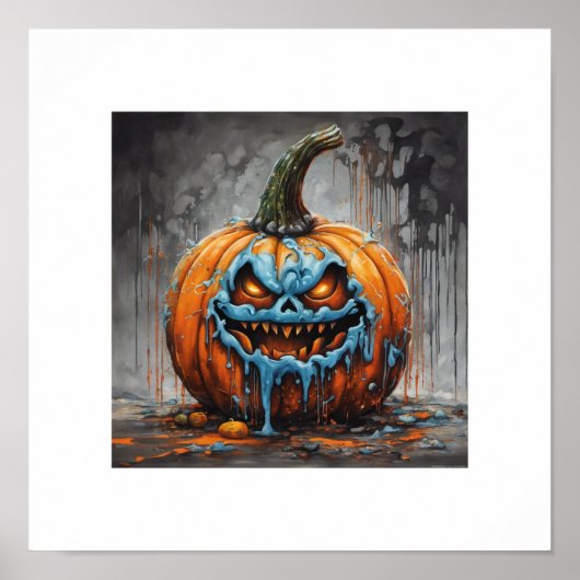 Halloween Scary Pumpkin Poster (Voorkant)