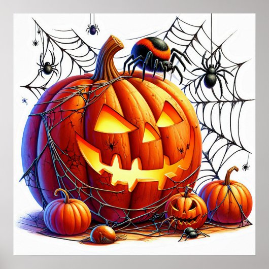 Halloween Scary Pumpkin Poster (Voorkant)