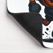 Halloween Scary Pumpkin Showing Soccer Skills Spoo Muismat (Hoek)