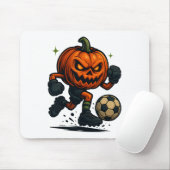 Halloween Scary Pumpkin Showing Soccer Skills Spoo Muismat (Met muis)