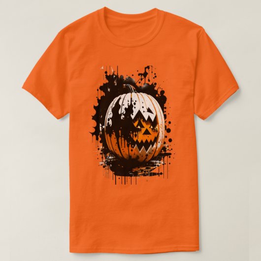 Halloween Scary Pumpkin Vakantie T-shirt (Design voorkant)
