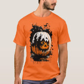 Halloween Scary Pumpkin Vakantie T-shirt (Voorkant)