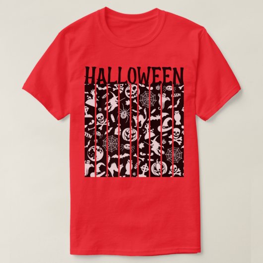 Halloween Scary  Pumpkin Witch Skeleton Boo T-shirt (Design voorkant)