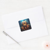 Halloween Scary Pumpkins 6 Vierkante Sticker (Envelop)