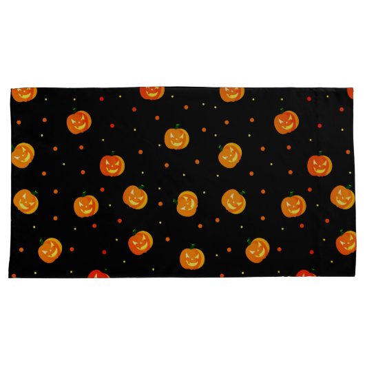 Halloween Scary Pumpkins Jack-o'-Lantern Patroon Kussensloop (Voorkant-Rechts)