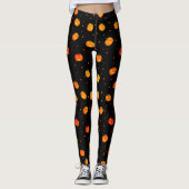 Halloween Scary Pumpkins Jack-o'-Lantern Patroon Leggings (Voorkant)