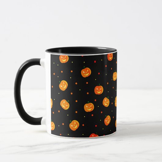 Halloween Scary Pumpkins Jack-o'-Lantern Patroon Mok (Links)