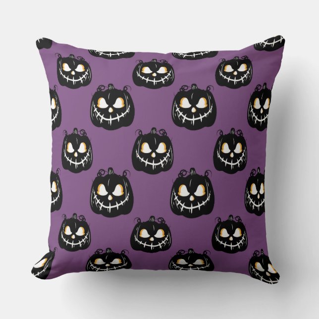 Halloween Scary Pumpkins Pillow Kussen (Voorkant)