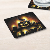 Halloween - Scary Pumpkins w/Pet Alle opties Kartonnen Onderzetters (Schuin)