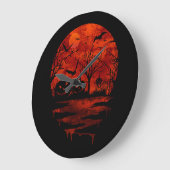 HALLOWEEN SCARY RED MOON GROTE KLOK (Hoek)
