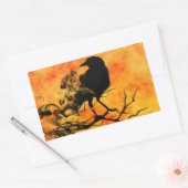 Halloween Scary Scene 11 De Raven Rechthoekige Sticker (Envelop)