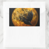 Halloween Scary Scene 13 Raven in vlucht Rechthoekige Sticker (Tas)