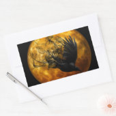 Halloween Scary Scene 13 Raven in vlucht Rechthoekige Sticker (Envelop)