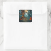 Halloween Scary Scene (3) - aanpassen Vierkante Sticker (Tas)