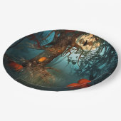 Halloween Scary Scene (3) Beide grootten Papieren Bordje (Gekanteld)