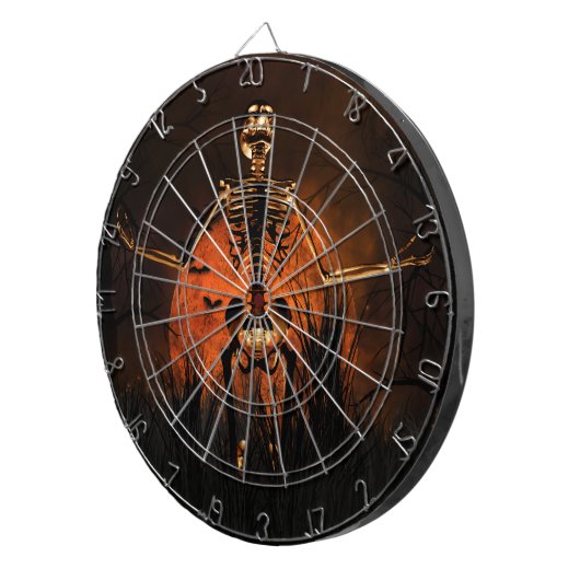 Halloween, Scary Skeleton Dartbord (Voorkant Rechts)