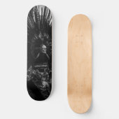 Halloween Scary Skull Black & White Persoonlijk Skateboard (Voorkant)