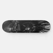 Halloween Scary Skull Black & White Persoonlijk Skateboard (Horizontaal)