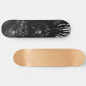 Halloween Scary Skull Black & White Persoonlijk Skateboard (Horizontaal)
