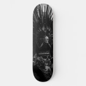 Halloween Scary Skull Black & White Persoonlijk Skateboard (Voorkant)