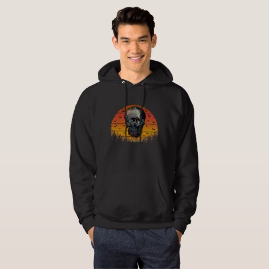 HALLOWEEN SCARY SKULL HOODIE (Voorkant volledig)