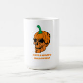 Halloween Scary Skull Pumpkin Koffiemok (Center)