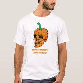 Halloween Scary Skull Pumpkin T-shirt (Voorkant)
