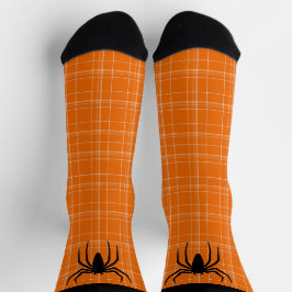 Halloween Scary Spider Oranje Black Widow Nieuwigh Sokken
