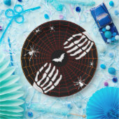 Halloween Scary Spider Pattern Papieren Bordje (Feest)