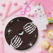 Halloween Scary Spider Pattern Papieren Bordje (Feest)