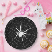 Halloween Scary Spider Pattern Papieren Bordje (Feest)