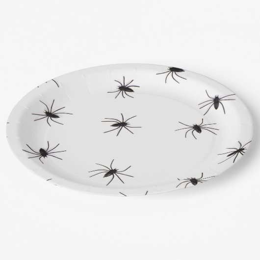 Halloween Scary Spider Pattern Papieren Bordje (Gekanteld)
