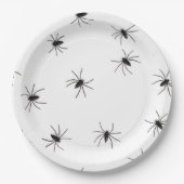 Halloween Scary Spider Pattern Papieren Bordje (Voorkant)