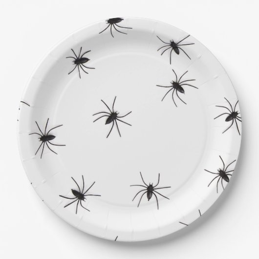 Halloween Scary Spider Pattern Papieren Bordje (Voorkant)
